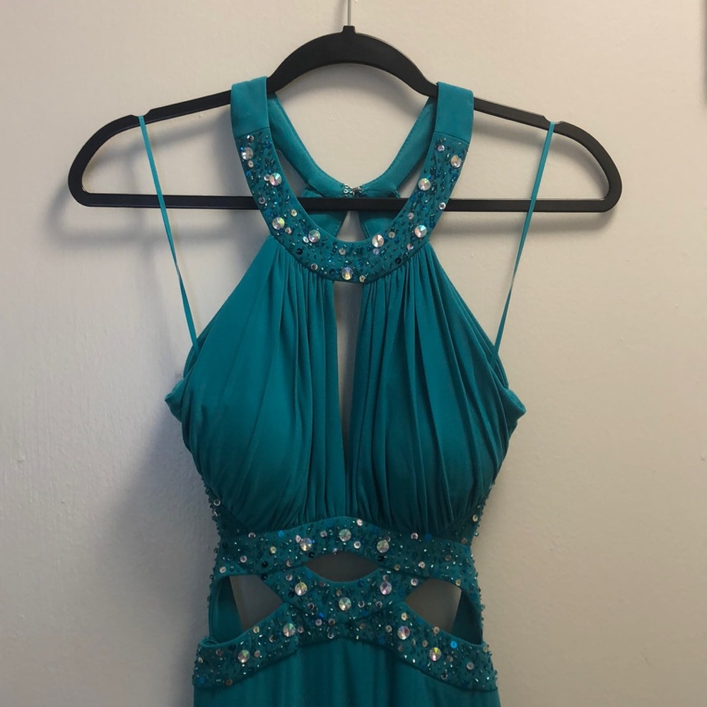 Turquoise prom dress